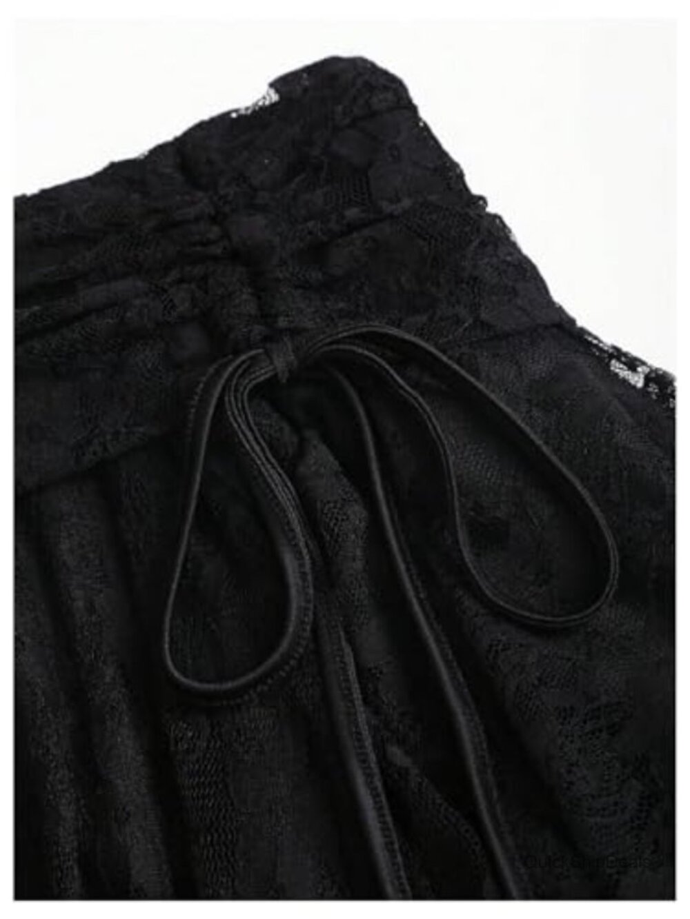 Flowy Asymmetrical Ruffle Ruched Skirt Drawstring Side Summer Night Out - Picture 4 of 5